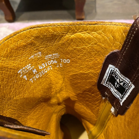 Vintage Floral Frye Campus Boots - Picture 4 of 5